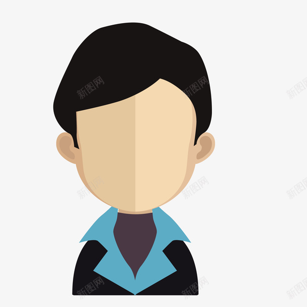 黑色头发卡通人物矢量图eps免抠素材_新图网 https://ixintu.com 人物 动漫人物头发 卡通 图案 头像 头发 头部 小清新 男女 矢量图 简约 装饰 黑色