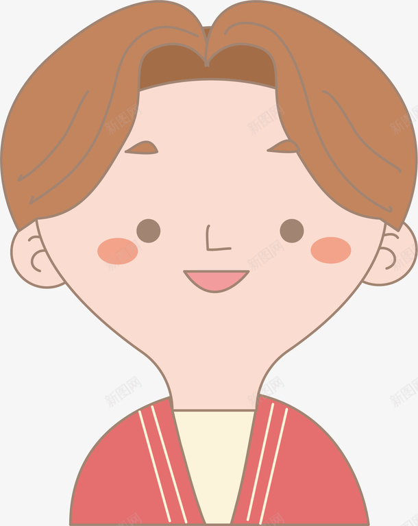 中分发型的男孩矢量图ai免抠素材_新图网 https://ixintu.com 卡通面部 孩子 那男孩 面部 面部模特 面部特写 面部表情 矢量图