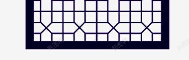 蓝色八边形棱格屏风png免抠素材_新图网 https://ixintu.com 棱格 蓝色屏风 蓝色格子