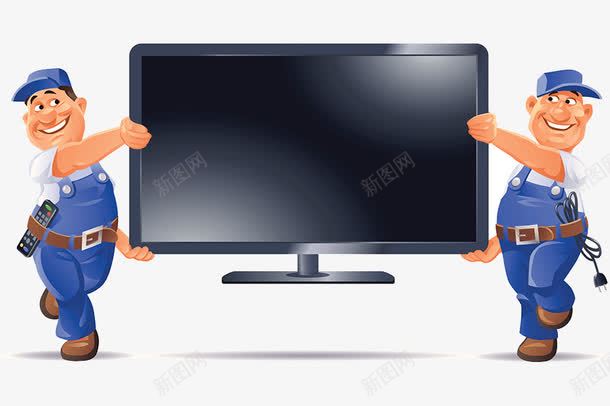 液晶大电视psd免抠素材_新图网 https://ixintu.com LED屏 上班族 售后 安装 家电 维修工人