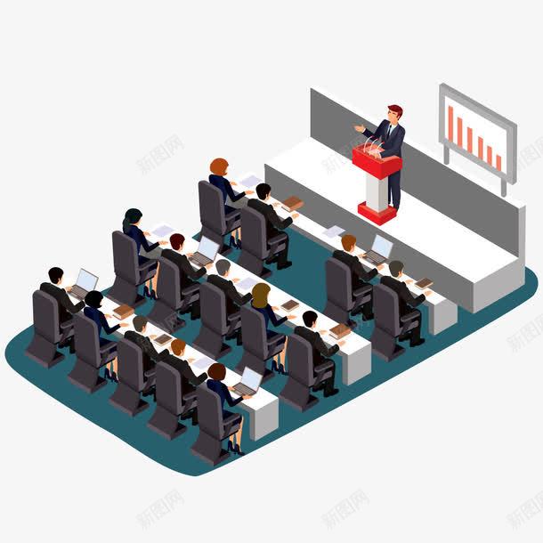 企业会议场景图标png_新图网 https://ixintu.com 企业会议场景 会议室插画 卡通 卡通人物 卡通表情 图标 手绘 插画 表情包