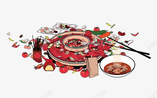 卡通火锅png免抠素材_新图网 https://ixintu.com 卡通火锅 吃火锅 火锅 食物 香气四溢