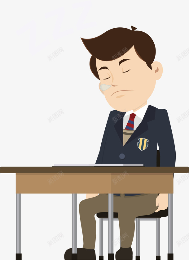 上课睡觉的学生矢量图ai免抠素材_新图网 https://ixintu.com 上课 卡通人物 卡通手绘 学生 水彩画 睡觉 装饰图案 矢量图