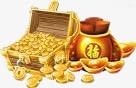 手绘金币宝箱红包png免抠素材_新图网 https://ixintu.com 红包 金币