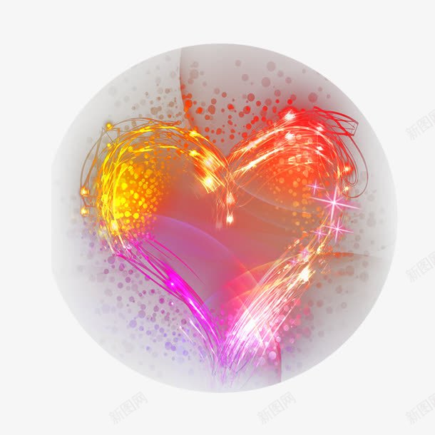 梦幻心形光效png免抠素材_新图网 https://ixintu.com 彩色 心形光效 桃心 梦幻 炫光 特效 闪亮