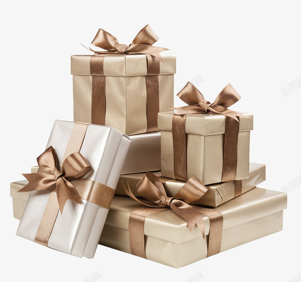 金色简约礼物盒装饰图案png免抠素材_新图网 https://ixintu.com 免抠PNG 礼物盒 简约 装饰图案 金色