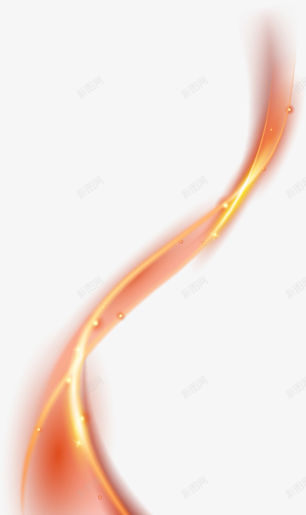 金色彩绘流线型线条图案png免抠素材_新图网 https://ixintu.com 卡通 唯美 彩绘 流线型 流线型图案 浪漫 红色 线条 金色