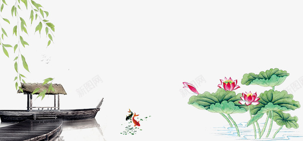 大暑荷花大气景色边框psd免抠素材_新图网 https://ixintu.com 中国传统节气 夏天 大暑 大暑节气 文化节日 暑假 荷叶 荷塘 荷花