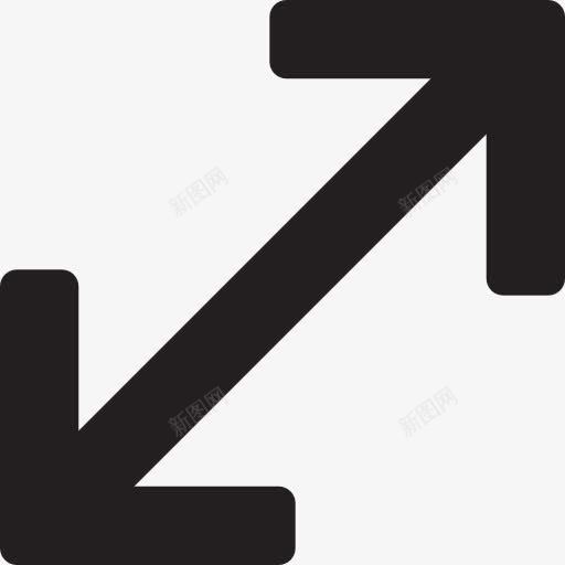 对角线调整图标png_新图网 https://ixintu.com 双箭头 图形工具 图形编辑 图形设计 大小 尺寸 箭头