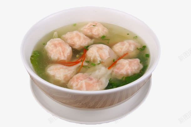 鲜虾云吞小吃png免抠素材_新图网 https://ixintu.com 云吞 料理 特色小吃 美食 葱花 面食 馄钝 馄饨 鲜虾