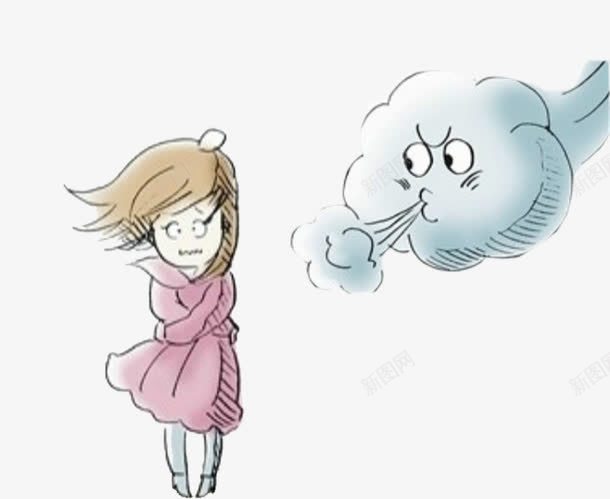 被风吹得瑟瑟发抖的女孩png免抠素材_新图网 https://ixintu.com 冷风 刮风 大风 瑟瑟发抖的女孩
