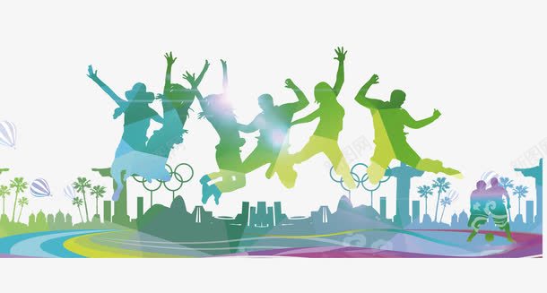 人物剪影png免抠素材_新图网 https://ixintu.com 人物剪影 兴奋 剪影 喝彩 喝彩图案 城市剪影 奔跑 奥运会 跳跃 里约奥运会