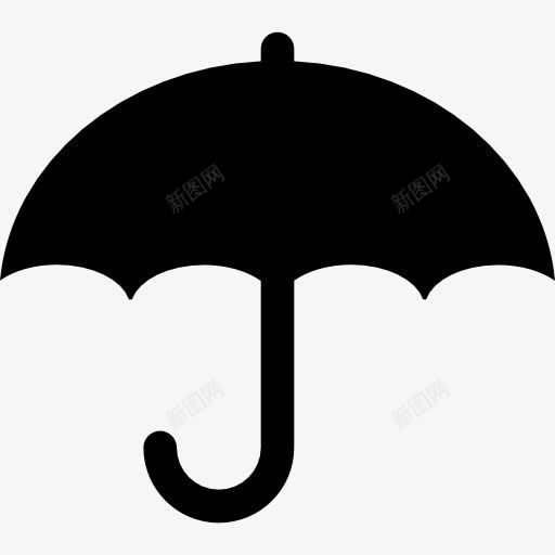 伞图标png_新图网 https://ixintu.com 交易 保护伞 剪影 工具和用具 开放 形状工具 雨伞 黑色