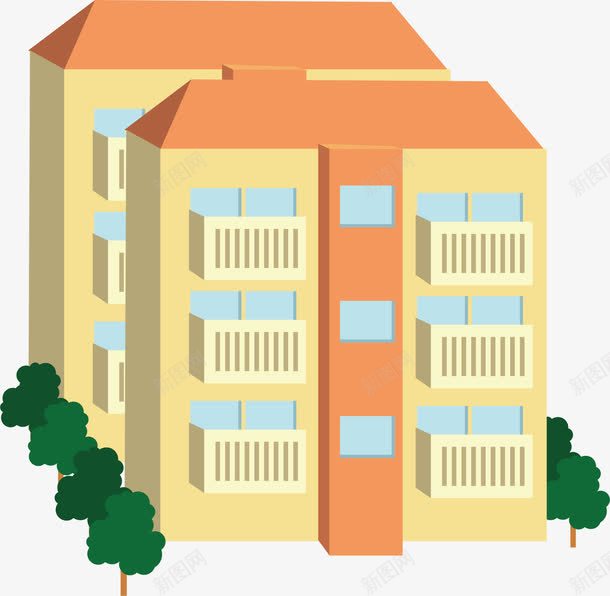 小区房子png免抠素材_新图网 https://ixintu.com 小区 小高层住宅 小高层住宅平面图 房子 高层住宅 高层住宅效果图