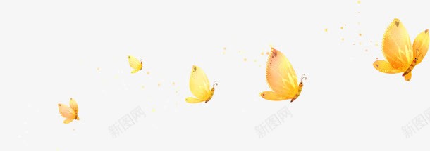 手绘黄色精灵蝴蝶png免抠素材_新图网 https://ixintu.com 精灵 蝴蝶 黄色 黄蝶