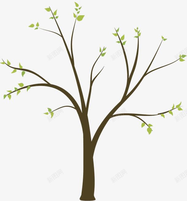 刚发芽的小树png免抠素材_新图网 https://ixintu.com 发芽 小树 手绘 树枝 生命