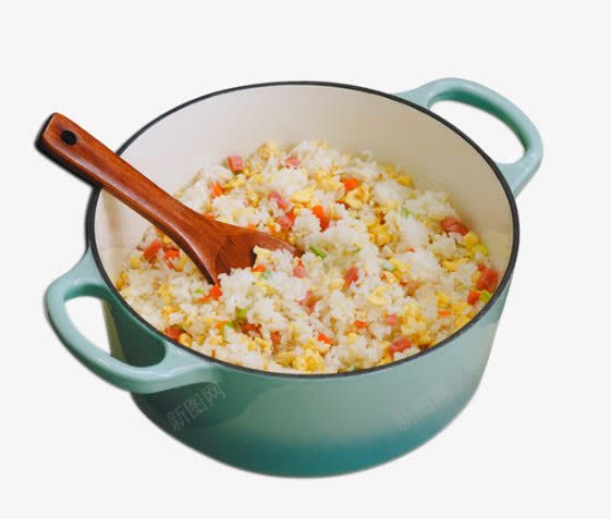 汤锅中的炒饭png免抠素材_新图网 https://ixintu.com 产品实物 厨具 厨房用品 日用百货 木铲 汤锅中的炒饭 焖锅 详情页图片 锅具 鸡蛋炒饭