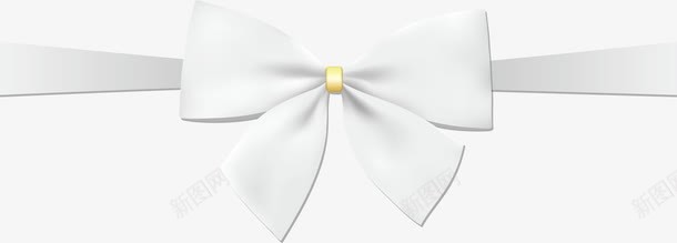 简约白色蝴蝶结png免抠素材_新图网 https://ixintu.com 丝带 免抠PNG 小清新 渐变 白色 简约 蝴蝶结