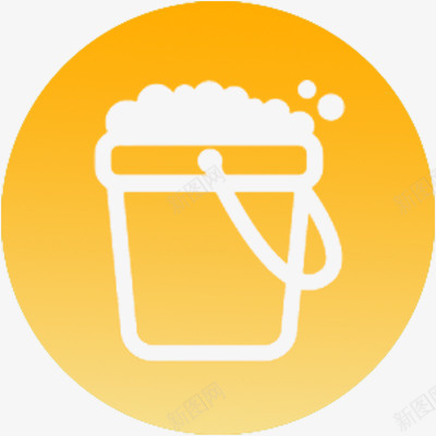 手绘商城图标png_新图网 https://ixintu.com 图标 清洁 渐变 黄色