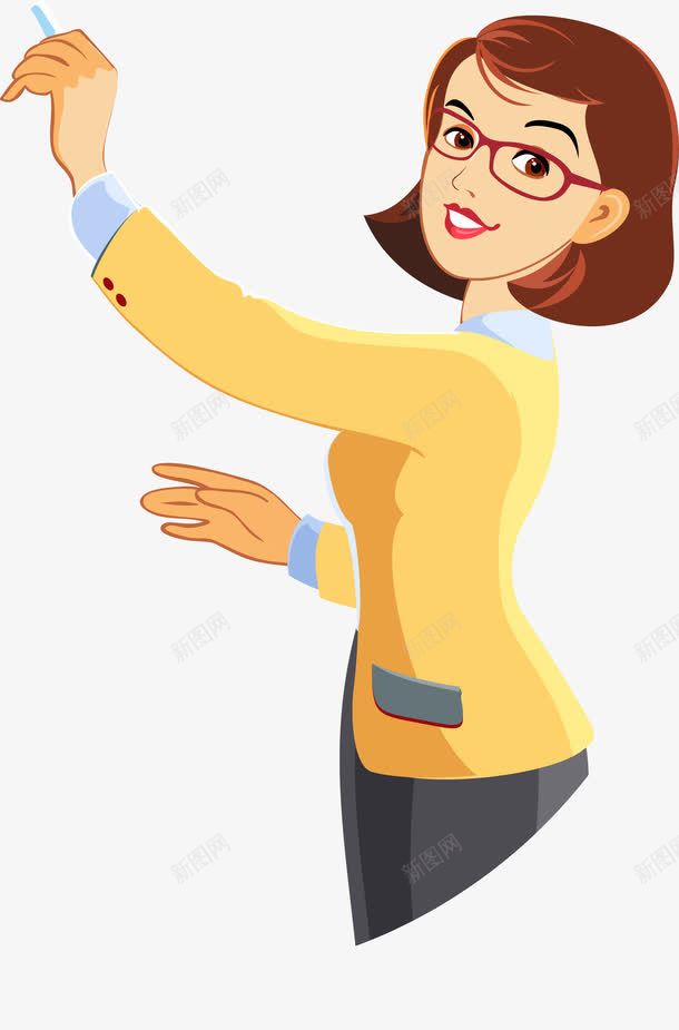 短头发女教师png免抠素材_新图网 https://ixintu.com 人物 助教 卡通人物 女人 女老师形象 教师 矢量人物 老师 职业