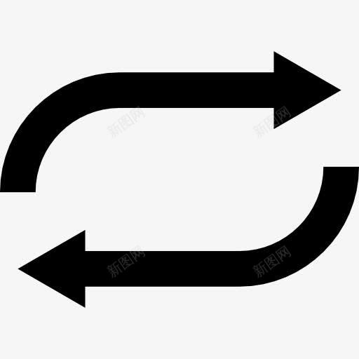 两箭图标png_新图网 https://ixintu.com 双 夫妻双箭头 旋转 相反 箭头