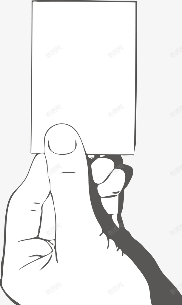 白色线条名片png免抠素材_新图网 https://ixintu.com 工作 手掌 手臂 白色名片 简约线条 装饰图案 递名片
