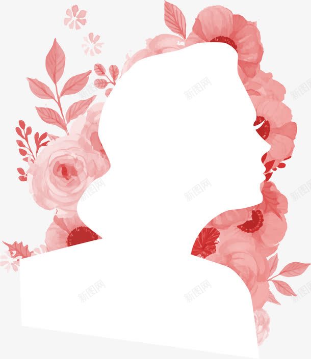 水彩手绘插图女性侧颜png免抠素材_新图网 https://ixintu.com 人物侧脸 侧颜 剪影 女性 女性侧面 手绘插图 水彩 美女侧脸 装饰插图