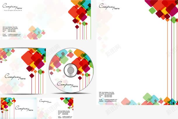 炫彩CD包装矢量图eps免抠素材_新图网 https://ixintu.com CD CD包装 VI设计 信封设计 包装设计 名片设计 潮流花纹 炫彩 矢量图