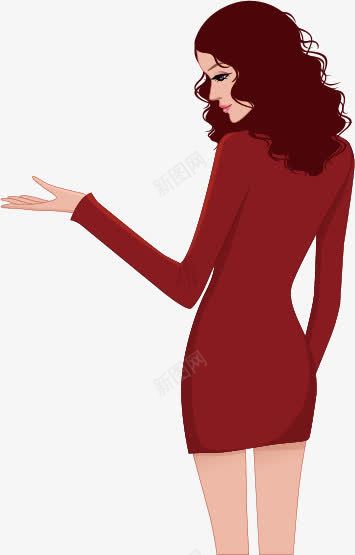 卡通美女png免抠素材_新图网 https://ixintu.com 卡通美女 女性 性感 时尚 模特 短裙 长发美女