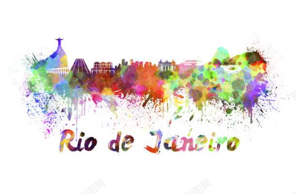 里约热内卢城市插画背景