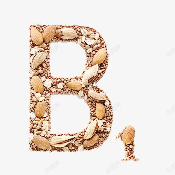 干果字母B创意png免抠素材_新图网 https://ixintu.com 创意 字母 字母B 干果 艺术字 英文字母 设计 食物