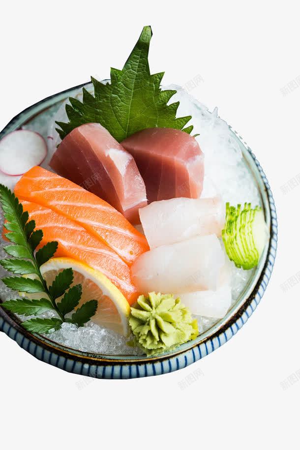 刺身海鲜png免抠素材_新图网 https://ixintu.com 冰沙 刺身 叶子 海鲜 海鲜大咖 盘子