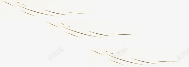 风png免抠素材_新图网 https://ixintu.com 卡通风 弧形咖啡色线条 风