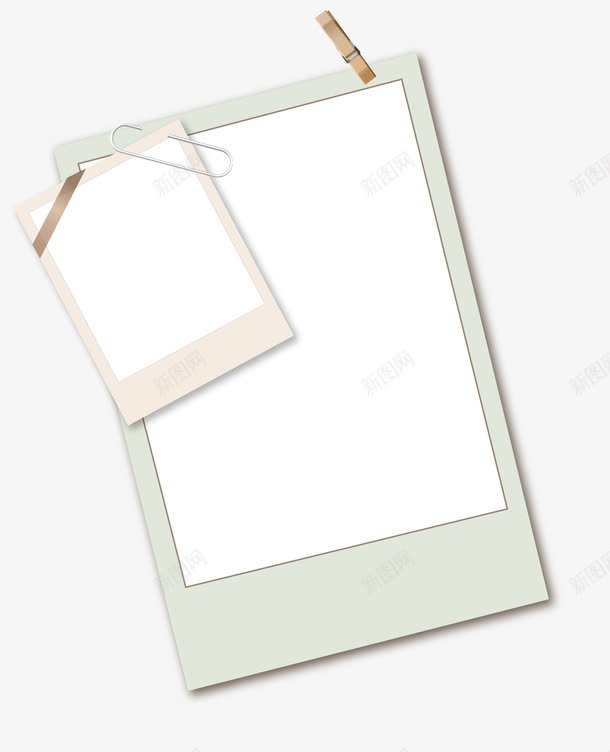 照片墙边框png免抠素材_新图网 https://ixintu.com AI 丝带 卡通 夹子 手绘 曲别针 照片墙 线条 边框