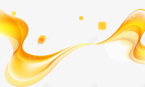 手绘黄色线条矢量图ai免抠素材_新图网 https://ixintu.com 动感 封面 手绘 曲线 线条 金色 黄色 矢量图