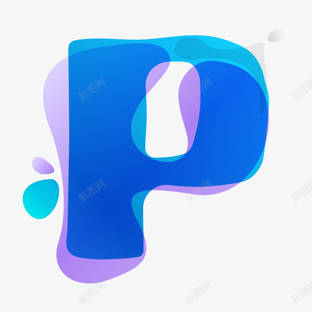 蓝色渐变叠印英文字母P矢量图ai免抠素材_新图网 https://ixintu.com 创意英文字母P 彩色叠加 彩色英文字母P 英文字母P 英文字母大写P 蓝色叠印 蓝色渐变 矢量图