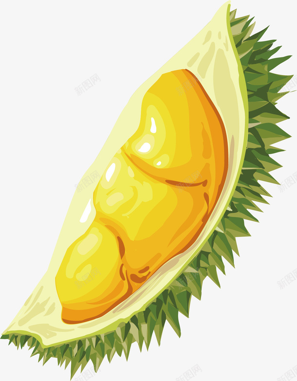 块状菠萝蜜矢量图ai免抠素材_新图网 https://ixintu.com 卡通 块状 带刺 水果 绿皮 菠萝蜜 矢量图
