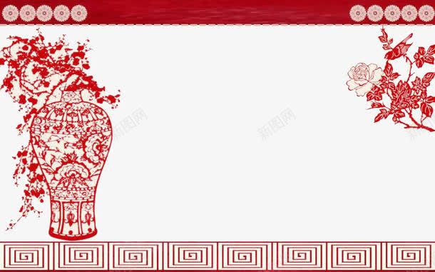 中国风PPT模板png免抠素材_新图网 https://ixintu.com PPT元素 PPT模板 PPT背景 中国风 红色