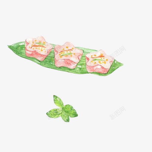 樱花糕手绘画片png免抠素材_新图网 https://ixintu.com 手绘美食 樱花味 粉红色 糕点