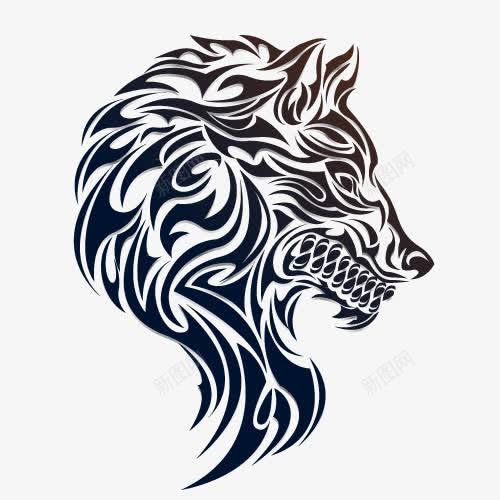 贴纸狼纹理免费矢量图eps免抠素材_新图网 https://ixintu.com 头狼 狼 狼头 矢量图 纹理 纹身 贴纸