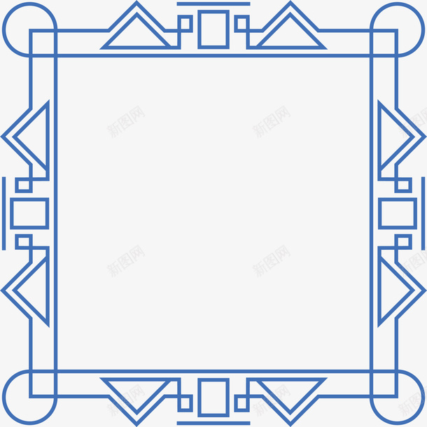 简约几何边框纹理矢量图ai免抠素材_新图网 https://ixintu.com 几何 几何拼接 几何装饰 形状 简单几何 花边 矢量图