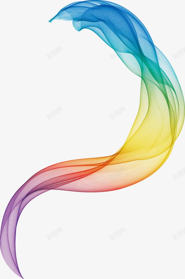 五彩缤纷线条矢量图ai免抠素材_新图网 https://ixintu.com 五彩 线条 矢量图