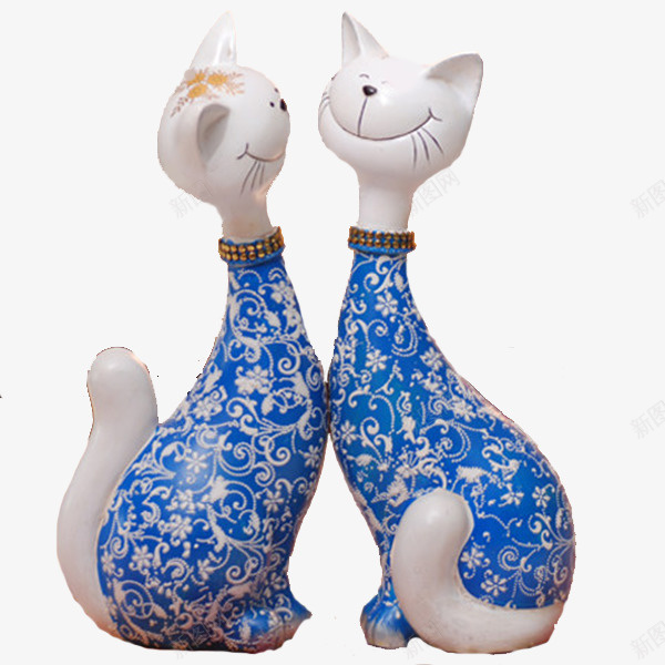 情侣婚礼可爱猫玩具png免抠素材_新图网 https://ixintu.com 产品实物 可爱小猫玩偶 婚庆 摆件 结婚小人