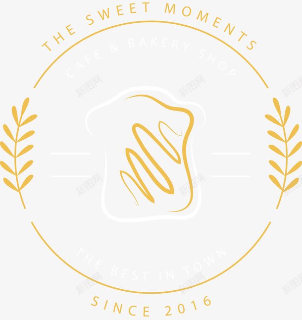全麦风格烘焙LOGO图标png_新图网 https://ixintu.com LOGO 小麦 手绘 烘焙 甜品 甜食 糕点 糕点logo 蛋糕 面包 麦子