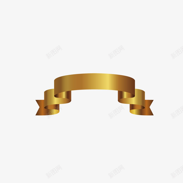 手绘金色渐变丝带装饰png免抠素材_新图网 https://ixintu.com 丝带 丝带边框 产品包装 彩带 条幅 横幅 电商丝带装饰 礼带 装饰品 飘带
