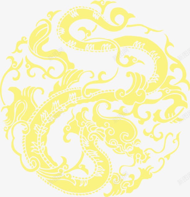 中国风祥云龙圈png免抠素材_新图网 https://ixintu.com 中国风 圈 祥云 龙