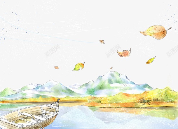 山水背景psd免抠素材_新图网 https://ixintu.com 儿童画 卡通 手绘 抽象 淡彩 漫画