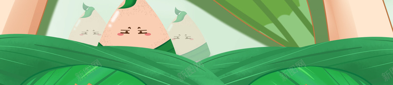 端午节粽子咸鸭蛋背景psd设计背景_新图网 https://ixintu.com 剥粽子 咸鸭蛋 手绘粽子 端午 竹叶