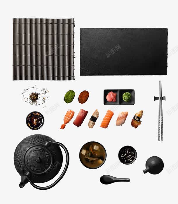 日本料理png免抠素材_新图网 https://ixintu.com 寿司 美食 茶具 食物