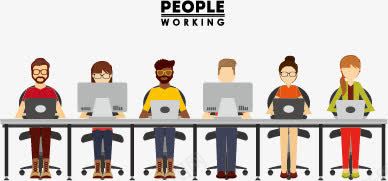 卡通商务人士图标png_新图网 https://ixintu.com 6 信息图标 信息图表 其他 卡通人物 商务人士 商务金融 客服 扁平化 矢量素材 耳机 职业人物